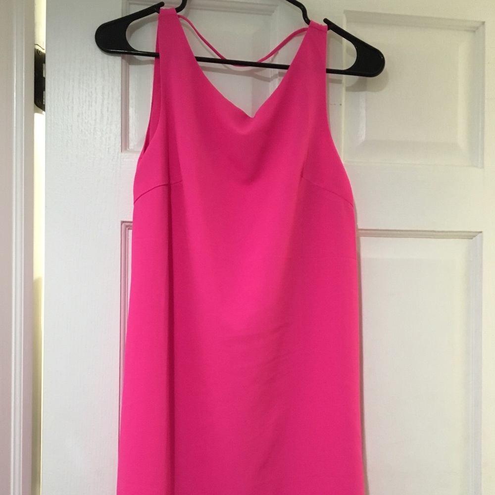 Tobi bright pink dress with open back